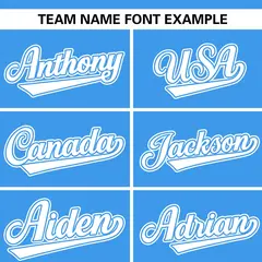 Powder Blue White Stripe Raglan Baseball Jersey 3