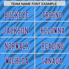 Powder Blue White Tiger Stripe Graffiti Football Jersey 3