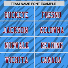 Powder Blue White Tiger Stripe Graffiti Football Jersey 3