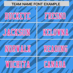 Powder Blue White Tiger Stripe Graffiti Football Jersey 3