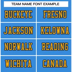 Powder Blue Yellow-Navy Classic Authentic Football Jersey 3