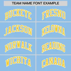 Powder Blue Yellow Raglan Full-Snap Faux Leather Letterman Jacket 3