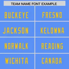 Powder Blue Yellow Square Neckline Classic Football Jersey 3