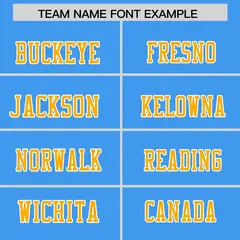 Powder Blue Yellow-White Classic Authentic Football Jersey 3