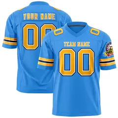 Powder Blue Yellow-White Classic Authentic Football Jersey 1