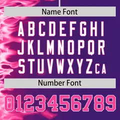 Purple 3D Flame Design Authentic Baseball Jersey 4