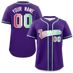 Purple Abrosexual Pride Month Baseball Jersey