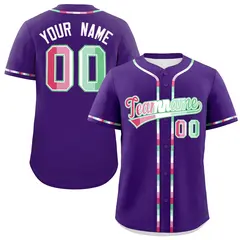 Purple Abrosexual Pride Month Baseball Jersey 1