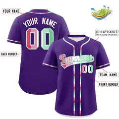 Purple Abrosexual Pride Month Baseball Jersey 2