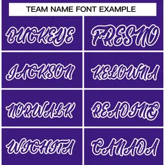 Purple and White Raglan Varsity Full-Snap Letterman Jacket 3