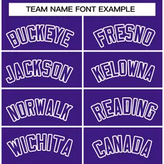 Purple and White Raglan Varsity Full-Snap Letterman Jacket 3