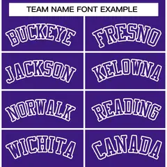 Purple and White Raglan Varsity Full-Snap Letterman Jacket 3