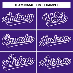 Purple and White Raglan Varsity Full-Snap Letterman Jacket 5