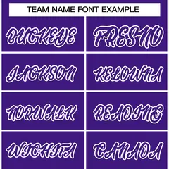 Purple and White Raglan Varsity Full-Snap Letterman Jacket 5