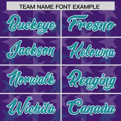 Purple Aqua All Star Graffiti Pattern Football Jersey 3