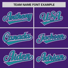 Purple Aqua Classic Sleeveless Baseball Jersey 3