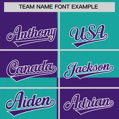 Purple Aqua Color Block Varsity Letterman Jacket Hoodie 5