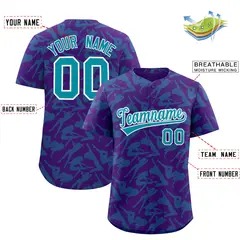 Purple Aqua Graffiti Pattern Baseball Jersey 2