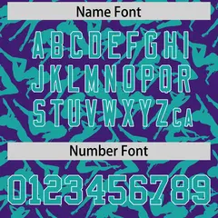 Purple Aqua Graffiti Pattern Baseball Jersey 4