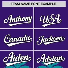 Purple Aqua Graffiti Pattern Bossinia Style Baseball Jersey 3
