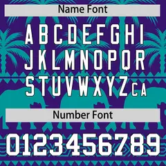 Purple Aqua Graffiti Pattern Bossinia Style Baseball Jersey 4