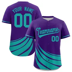 Purple Aqua Graffiti Wind Mark Baseball Jersey 1