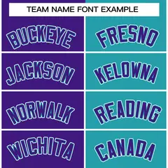 Purple Aqua-Purple Split Varsity Full-Snap Letterman Jacket 5