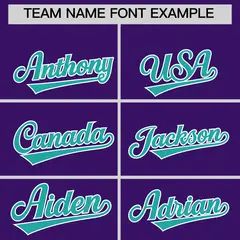 Purple Aqua Side Camo Baseball Jersey 3