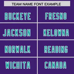 Purple Aqua Side Stripe Authentic Football Jersey 3