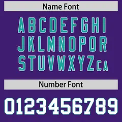 Purple Aqua Side Stripe Authentic Football Jersey 4