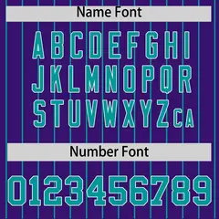 Purple Aqua Stripe Raglan Sleeves Baseball Jersey 4