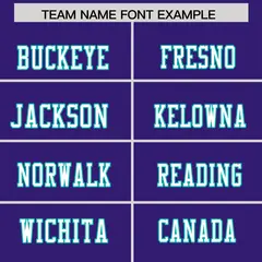 Purple Aqua Two-Tone Shoulder Cut Flag Football Jersey 3