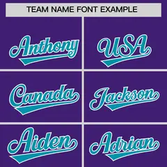Purple Aqua-White Varsity Full-Zip Raglan Stripe Letterman Bomber Jacket 3