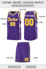 Purple Arrow Graffiti Pattern Basketball Jersey 5