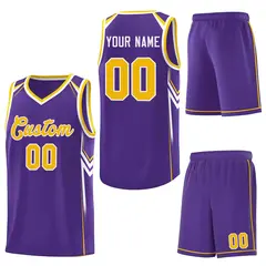 Purple Arrow Graffiti Pattern Basketball Jersey 6