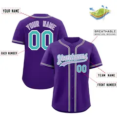 Purple Baseball Jersey 2