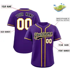 Purple Baseball Jersey 2