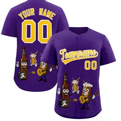 Purple Beer Day Parties Baseball Jersey