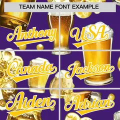 Purple Beer Day Parties Baseball Jersey 3