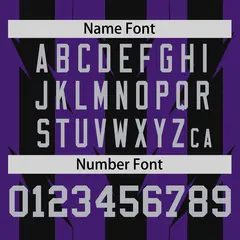 Purple Black Blade Pattern Raglan Baseball Jersey 4