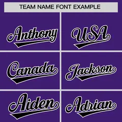 Purple Black Classic Authentic Baseball Jersey 3