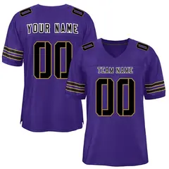 Purple Black Classic Mesh Authentic Football Jersey 1
