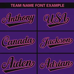 Purple Black Color Block Raglan Baseball Jersey 3