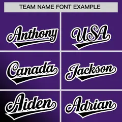 Purple Black Diagonal Stripe Gradient Baseball Jersey 3