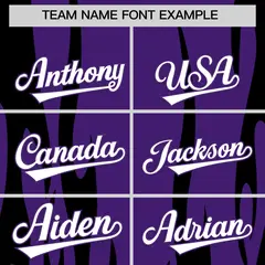 Purple Black Flame Pattern Pullover Baseball Jersey 3