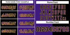 Purple Black-Gold Split Two Tone Letterman Varsity Full-Snap Jacket 3