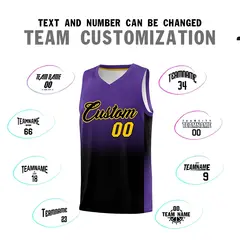 Purple Black Gradient Basketball Jersey Sports Uniform 4