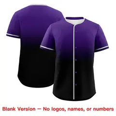 Purple Black Gradient Fashion Baseball Jersey 2