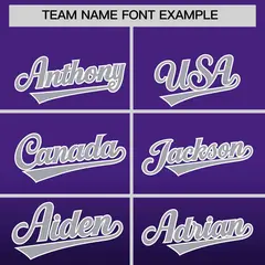 Purple Black Gradient Full-Snap Fashion Letterman Jacket 3