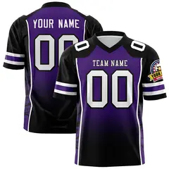 Purple Black Gradient Side Pattern Authentic Football Jersey 1